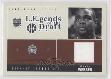 2004-05 Skybox L.E. - L.E.gends of the Draft - Year Jerseys #LD-CW - Chris Webber /93