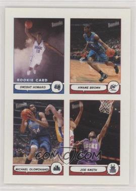 2004-05 Topps Bazooka - 4-on-1 Stickers #18 - Dwight Howard, Kwame Brown, Michael Olowokandi, Joe Smith