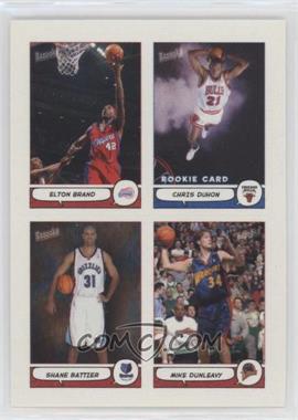 2004-05 Topps Bazooka - 4-on-1 Stickers #3 - Elton Brand, Chris Duhon, Shane Battier, Mike Dunleavy