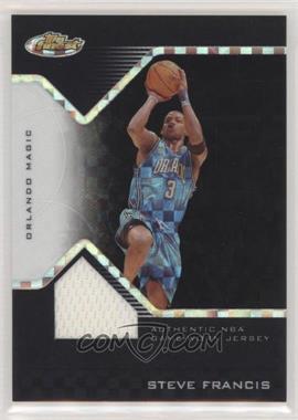 2004-05 Topps Finest - [Base] - Black X-Fractor #116 - Game-Worn Jersey - Steve Francis /9 [EX to NM]
