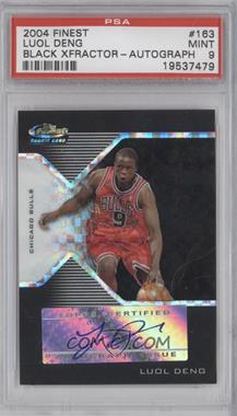 2004-05 Topps Finest - [Base] - Black X-Fractor #163 - Rookie Autograph - Luol Deng /9 [PSA 9 MINT]