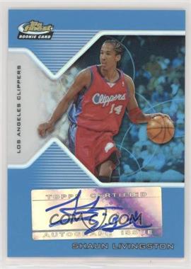 2004-05 Topps Finest - [Base] - Blue Refractor #162 - Rookie Autograph - Shaun Livingston /50