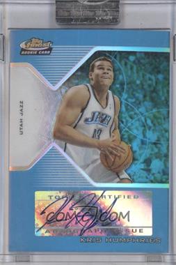 2004-05 Topps Finest - [Base] - Blue Refractor #168 - Rookie Autograph - Kris Humphries /50