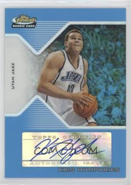 2004-05 Topps Finest - [Base] - Blue Refractor #168 - Rookie Autograph - Kris Humphries /50