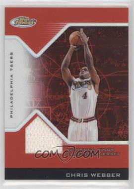 2004-05 Topps Finest - [Base] - Red Refractor #107 - Game-Worn Jersey - Chris Webber /79