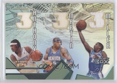 2004-05 Topps Luxury Box - Three-Point Play Relics - Loge Level #TPP-AMM - Carmelo Anthony, Kenyon Martin, Andre Miller /75