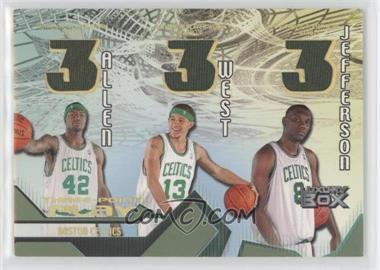 2004-05 Topps Luxury Box - Three-Point Play Relics - Loge Level #TPP-AWJ - Tony Allen, Delonte West, Al Jefferson /75