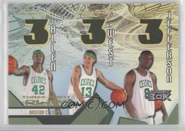 2004-05 Topps Luxury Box - Three-Point Play Relics - Loge Level #TPP-AWJ - Tony Allen, Delonte West, Al Jefferson /75