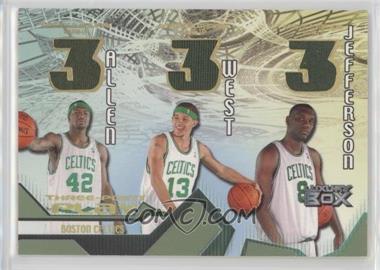 2004-05 Topps Luxury Box - Three-Point Play Relics - Loge Level #TPP-AWJ - Tony Allen, Delonte West, Al Jefferson /75