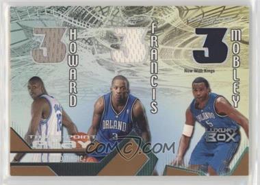 2004-05 Topps Luxury Box - Three-Point Play Relics - Tier Reserved #TPP-HFM - Dwight Howard, Steve Francis, Cuttino Mobley /200