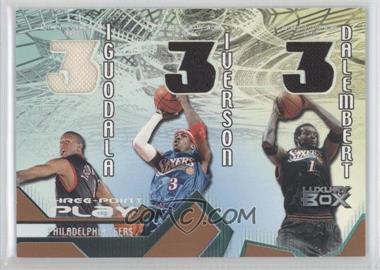 2004-05 Topps Luxury Box - Three-Point Play Relics - Tier Reserved #TPP-IID - Andre Iguodala, Allen Iverson, Samuel Dalembert /200