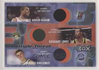 Shareef Abdur-Rahim, Rashard Lewis, Andrei Kirilenko #/450