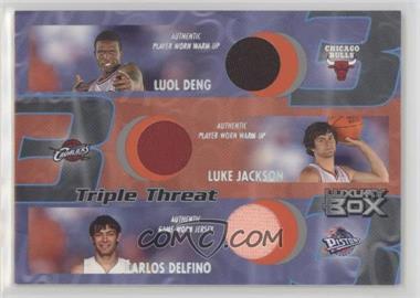 2004-05 Topps Luxury Box - Triple Threat Relics #TT-DJD - Luol Deng, Luke Jackson, Carlos Delfino /450