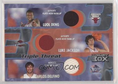 2004-05 Topps Luxury Box - Triple Threat Relics #TT-DJD - Luol Deng, Luke Jackson, Carlos Delfino /450