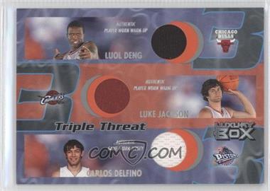 2004-05 Topps Luxury Box - Triple Threat Relics #TT-DJD - Luol Deng, Luke Jackson, Carlos Delfino /450