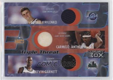 2004-05 Topps Luxury Box - Triple Threat Relics #TT-KAG - Andrei Kirilenko, Carmelo Anthony, Kevin Garnett /450