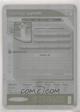 2004-05 Topps Total - [Base] - Printing Plate Black Back #276 - George Lynch /1 [Noted]