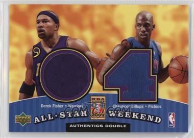 2004-05 Upper Deck - All-Star Weekend Authentics Double #ASW2-FB - Derek Fisher, Chauncey Billups