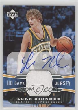 2004-05 Upper Deck - UD Game Jersey - Autographs #AGJ-LR - Luke Ridnour /80