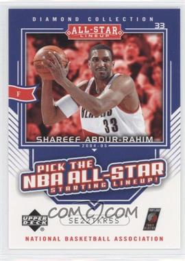 2004-05 Upper Deck All-Star Lineup - Promo Cards #AS28 - Shareef Abdur-Rahim