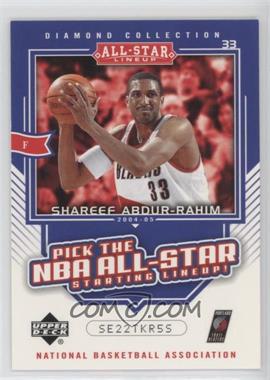 2004-05 Upper Deck All-Star Lineup - Promo Cards #AS28 - Shareef Abdur-Rahim