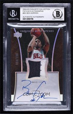 2004-05 Upper Deck Exquisite Collection - Auto Patches #AP-BG - Ben Gordon /100 [BGS Encased]