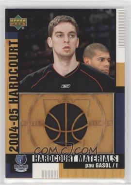 2004-05 Upper Deck Hardcourt - Hardcourt Materials - Combo Player's Materials #HCM-PG - Pau Gasol