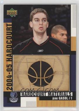 2004-05 Upper Deck Hardcourt - Hardcourt Materials - Combo Player's Materials #HCM-PG - Pau Gasol