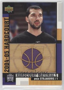 2004-05 Upper Deck Hardcourt - Hardcourt Materials - Combo Player's Materials #HCM-PS - Peja Stojakovic