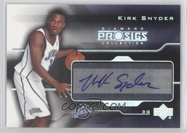 2004-05 Upper Deck Pro Sigs Diamond Collection - Pro Signs Rookies #PS-KS - Kirk Snyder