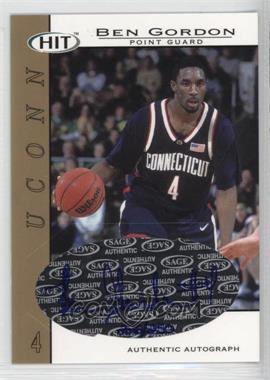 2004 SAGE Hit - Authentic Autograph - Gold #A4 - Ben Gordon /250