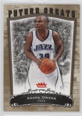 2005-06 Fleer Greats of the Game - [Base] - Gold #155 - Future Greats - Andre Owens /25