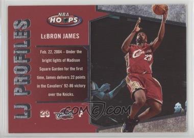 2005-06 NBA Hoops - LJ Profiles #LBJ-17 - LeBron James