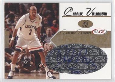 2005-06 SAGE Autographed - Autographs - Gold #A23 - Charlie Villanueva