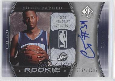 2005-06 SP Authentic - [Base] #124 - Rookie Authentics - C.J. Miles /1299