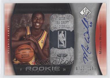 2005-06 SP Authentic - [Base] #92 - Rookie Authentics - Marvin Williams /1299