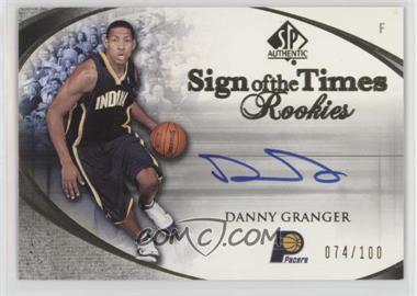 2005-06 SP Authentic - Sign of the Times Rookies #SOTT-DG - Danny Granger /100