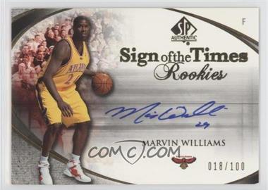 2005-06 SP Authentic - Sign of the Times Rookies #SOTT-MW - Marvin Williams /100