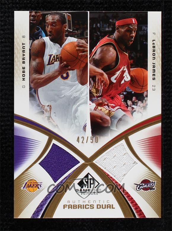 2005-06 SP Game Used Edition - Authentic Fabrics Dual - Gold #AF2-BJ - Kobe Bryant, LeBron James