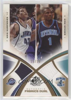 2005-06 SP Game Used Edition - Authentic Fabrics Dual - Gold #AF2-HS - Kirk Snyder, Kris Humphries /50