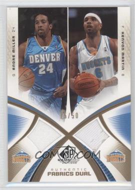 2005-06 SP Game Used Edition - Authentic Fabrics Dual - Gold #AF2-MM - Andre Miller, Kenyon Martin /50