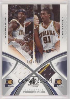 2005-06 SP Game Used Edition - Authentic Fabrics Dual #AF2-OA - Jermaine O'Neal, Ron Artest /100