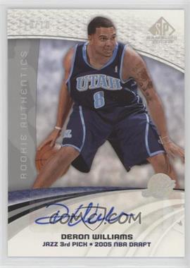 2005-06 SP Game Used Edition - [Base] - Autographs #145-A - Rookie Authentics - Deron Williams /10