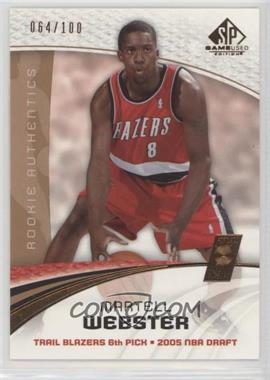 2005-06 SP Game Used Edition - [Base] - Bronze #133 - Rookie Authentics - Martell Webster /100