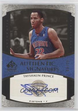 2005-06 SP Signature Edition - Authentic Signatures - Gold #AS-TP - Tayshaun Prince /25