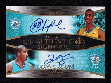 2005-06 SP Signature Edition - Dual Authentic Signatures #DS-PS - J.R. Smith, Chris Paul /25