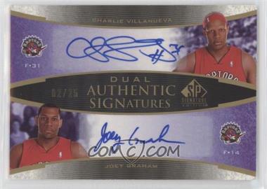 2005-06 SP Signature Edition - Dual Authentic Signatures #DS-VG - Charlie Villanueva, Joey Graham /25