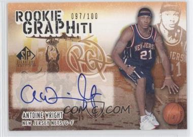 2005-06 SP Signature Edition - Rookie GRAPHiti #RG-AW - Antoine Wright /100