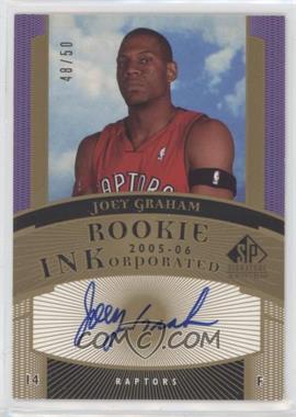 2005-06 SP Signature Edition - Rookie INKorporated #RI-JG - Joey Graham /50
