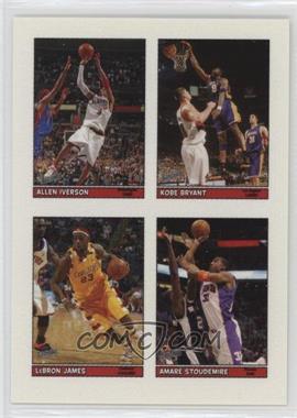 2005-06 Topps Bazooka - 4-on-1 Stickers #4 - Amare Stoudemire, Allen Iverson, Kobe Bryant, LeBron James